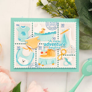 WF Postage Collage Stencil Baby