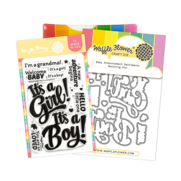 WF Stamp & Die Baby Announcement Sentiments