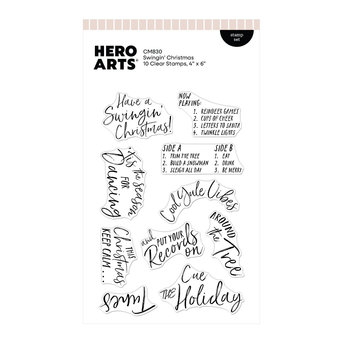 Hero Arts Swingin' Christmas Stamp Set