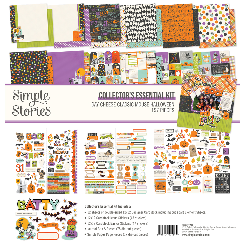 Simple Stories Say Cheese Clasimple Storiesic Mouse Halloween Collector's Esimple Storiesential Kit
