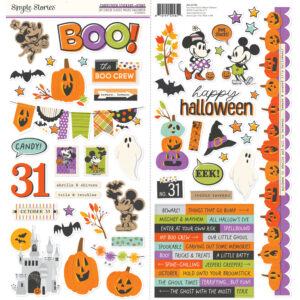 Simple Stories Say Cheese Clasimple Storiesic Mouse Halloween Cardstock Stickers Icons