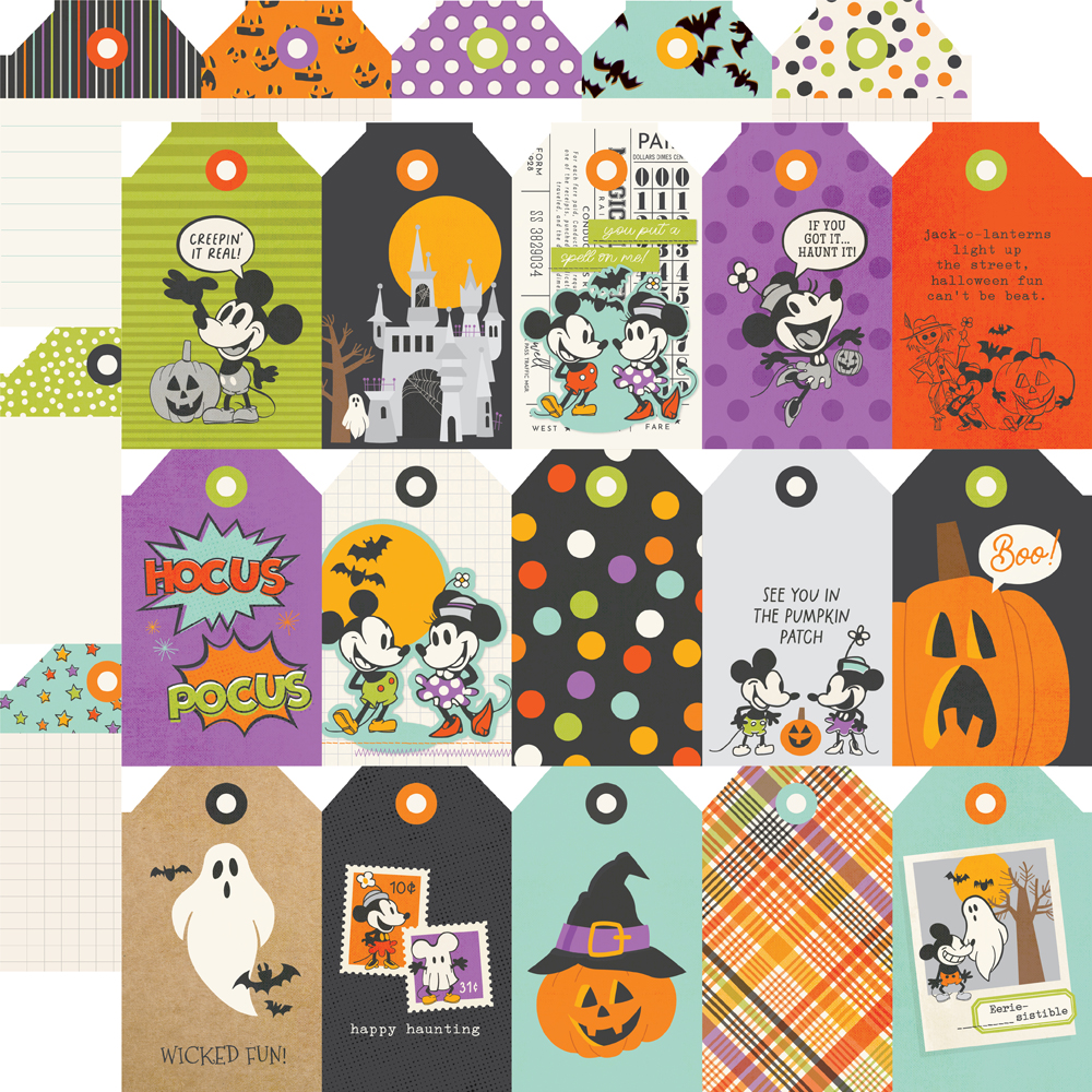 Simple Stories Say Cheese Clasimple Storiesic Mouse Halloween 12X12 Tag Elements