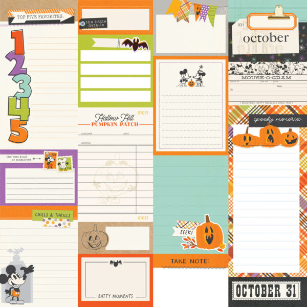 Simple Stories Say Cheese Clasimple Storiesic Mouse Halloween 12X12 Journal Elements