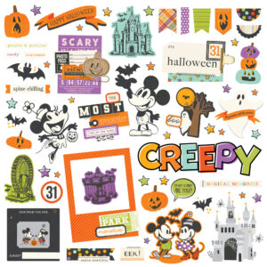 Simple Stories Say Cheese Clasimple Storiesic Mouse Halloween Chipboard Pieces