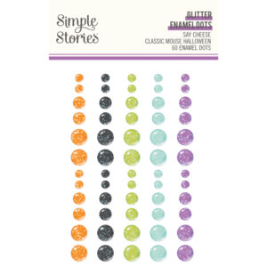 Simple Stories Say Cheese Clasimple Storiesic Mouse Halloween Glitter Enamel Dots