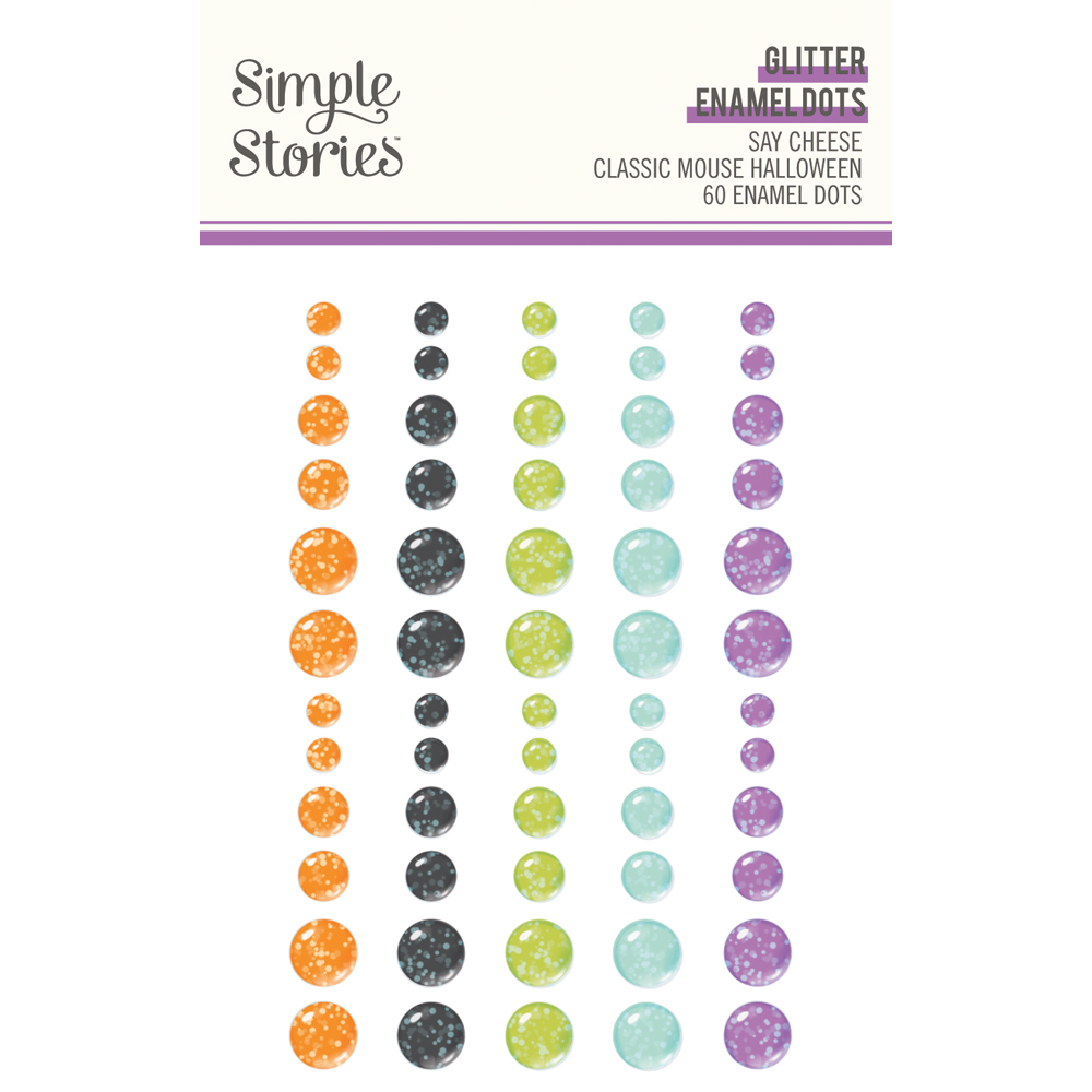 Simple Stories Say Cheese Clasimple Storiesic Mouse Halloween Glitter Enamel Dots