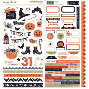 Simple Stories Frightful Fun Cardstock Stickers Icons
