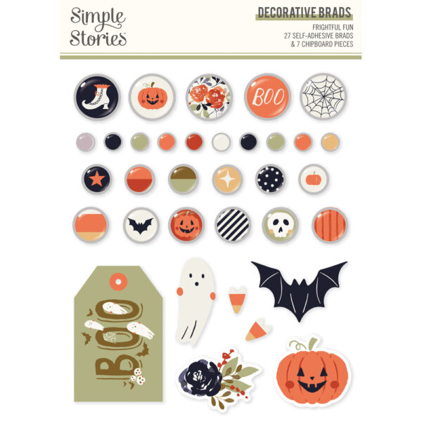 Simple Stories Frightful Fun Decorative Brads