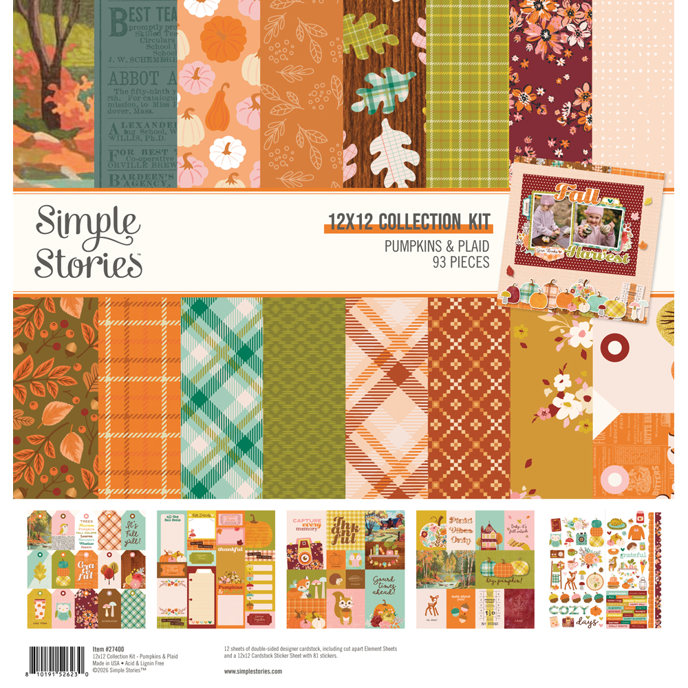 Simple Stories Pumpkins & Plaid Collection Kit