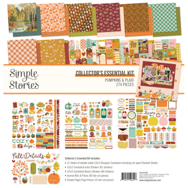 Simple Stories Pumpkins & Plaid Collector's Esimple Storiesential Kit Simple Stories Pumpkins & Plaid Collector's Esimple Storiesential Kit