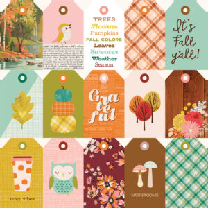 Simple Stories Pumpkins & Plaid 12X12 Tag Elements