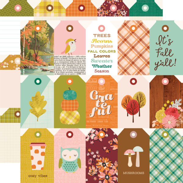 Simple Stories Pumpkins & Plaid 12X12 Tag Elements Simple Stories Pumpkins & Plaid 12X12 Tag Elements