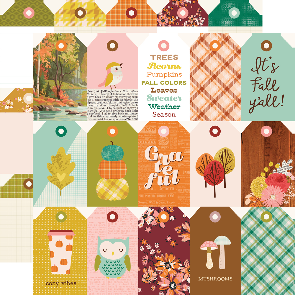 Simple Stories Pumpkins & Plaid 12X12 Tag Elements