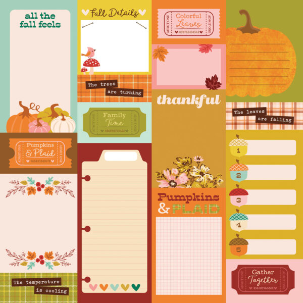 Simple Stories Pumpkins & Plaid 12X12 Journal Elements
