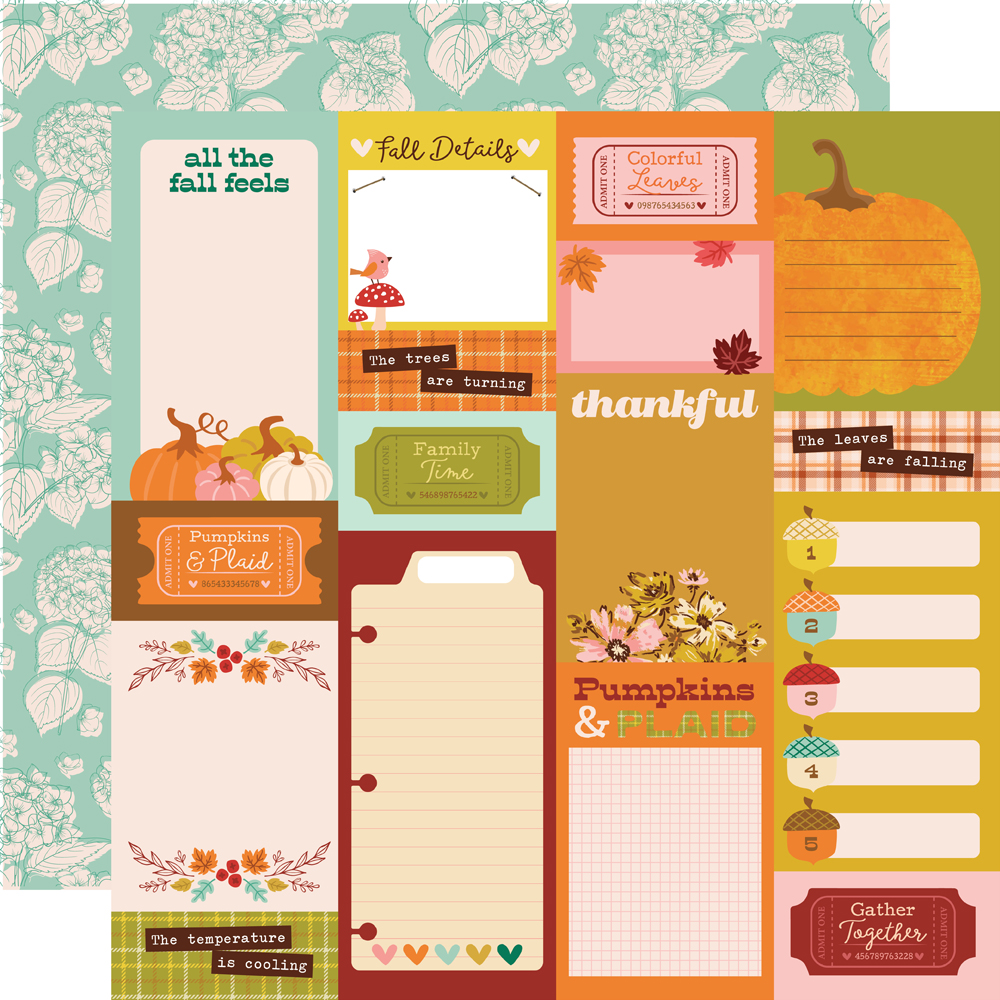 Simple Stories Pumpkins & Plaid 12X12 Journal Elements