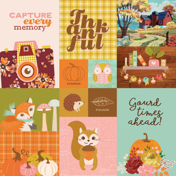 Simple Stories Pumpkins & Plaid 12X12 Combo Elements