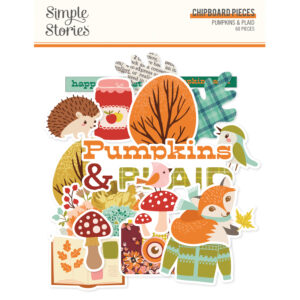 Simple Stories Pumpkins & Plaid Chipboard Pieces
