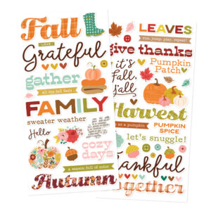 Simple Stories Pumpkins & Plaid Foam Stickers