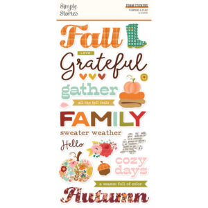Simple Stories Pumpkins & Plaid Foam Stickers