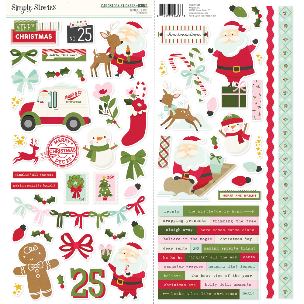 Simple Stories Kringle & Co. Cardstock Stickers Icons