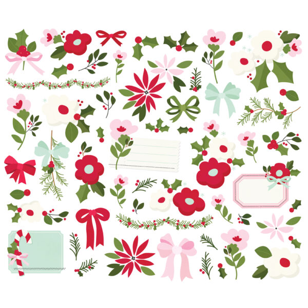 Simple Stories Kringle & Co. Floral Bits & Pieces