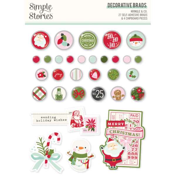 Simple Stories Kringle & Co. Decorative Brads