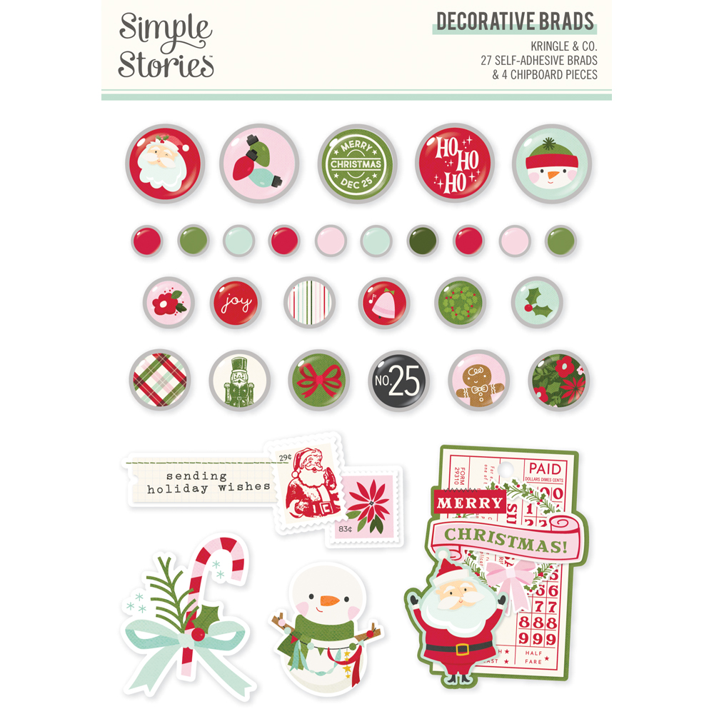 Simple Stories Kringle & Co. Decorative Brads