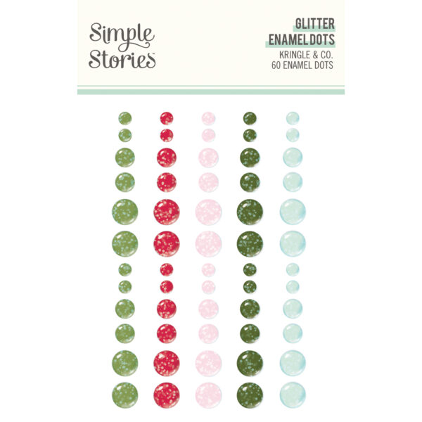 Simple Stories Kringle & co.glitter Enamel Dots