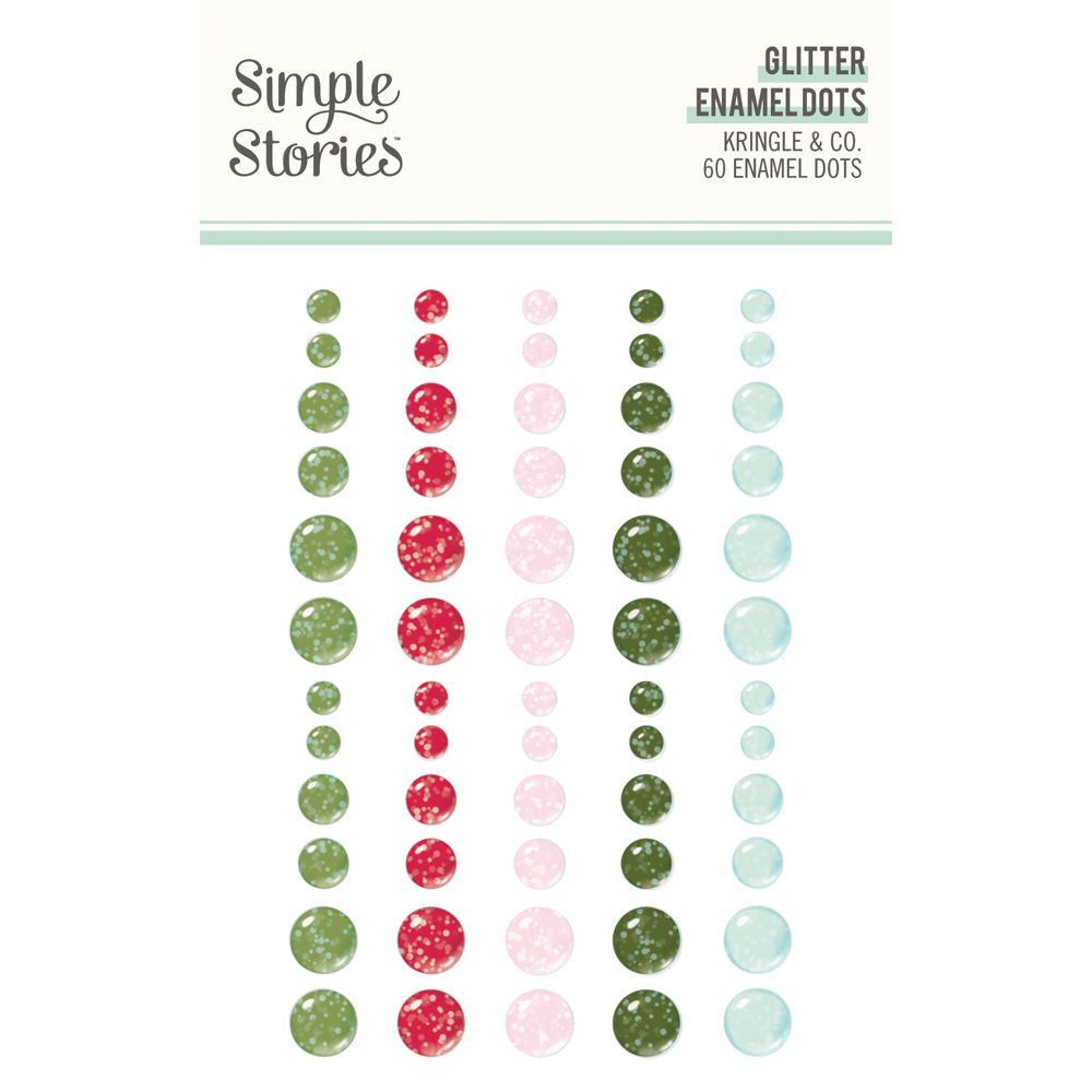 Simple Stories Kringle & co.glitter Enamel Dots