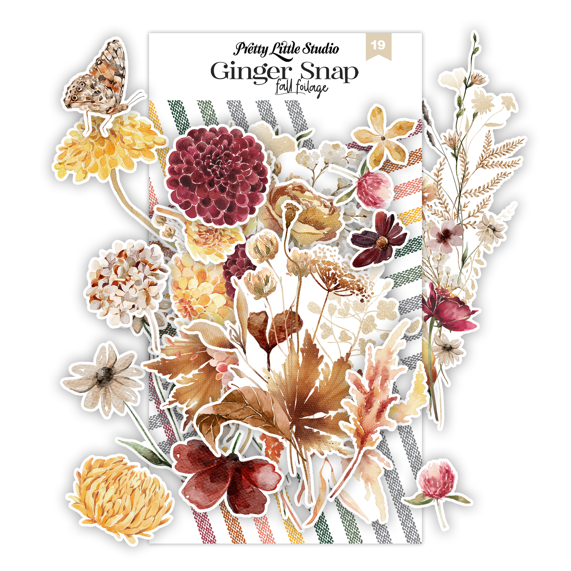 Pretty Little Studio Ginger Snap Die-cuts Fall Foilage