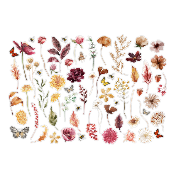 Pretty Little Studio Ginger Snap Die-cuts Dried Flowers
