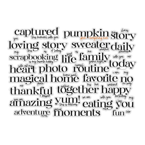 Pretty Little Studio Ginger Snap Die-cuts Pumpkin Spice Word Titles