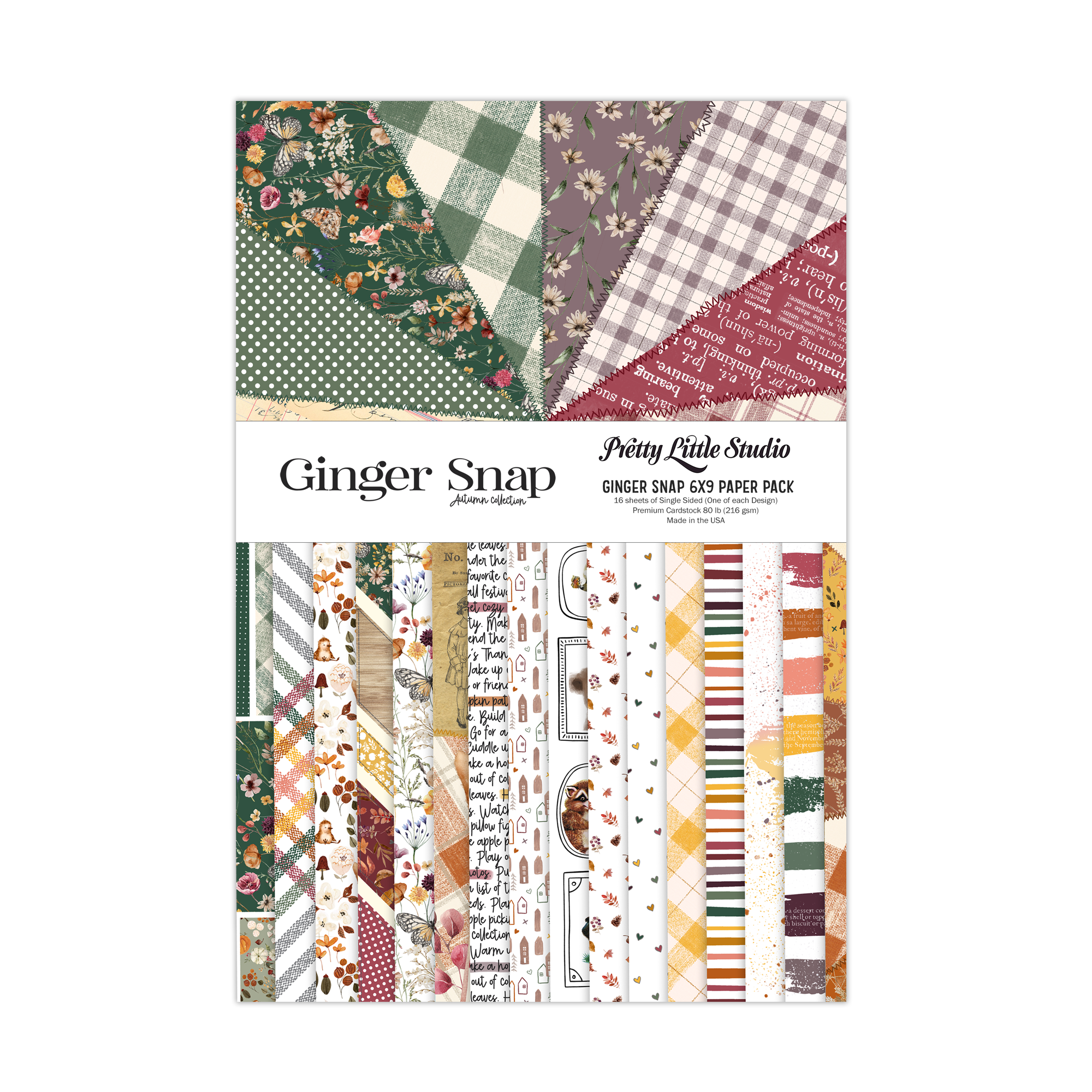 Pretty Little Studio Ginger Snap 6X9 Paper Pack