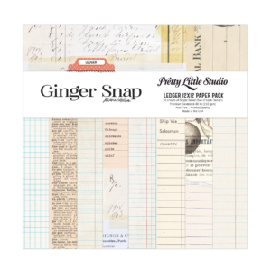 Pretty Little Studio Ginger Snap 12X12 Ledger Paper Pack Single-sided