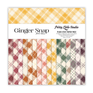 Pretty Little Studio Ginger Snap 12X12 Plaid Paper Pack