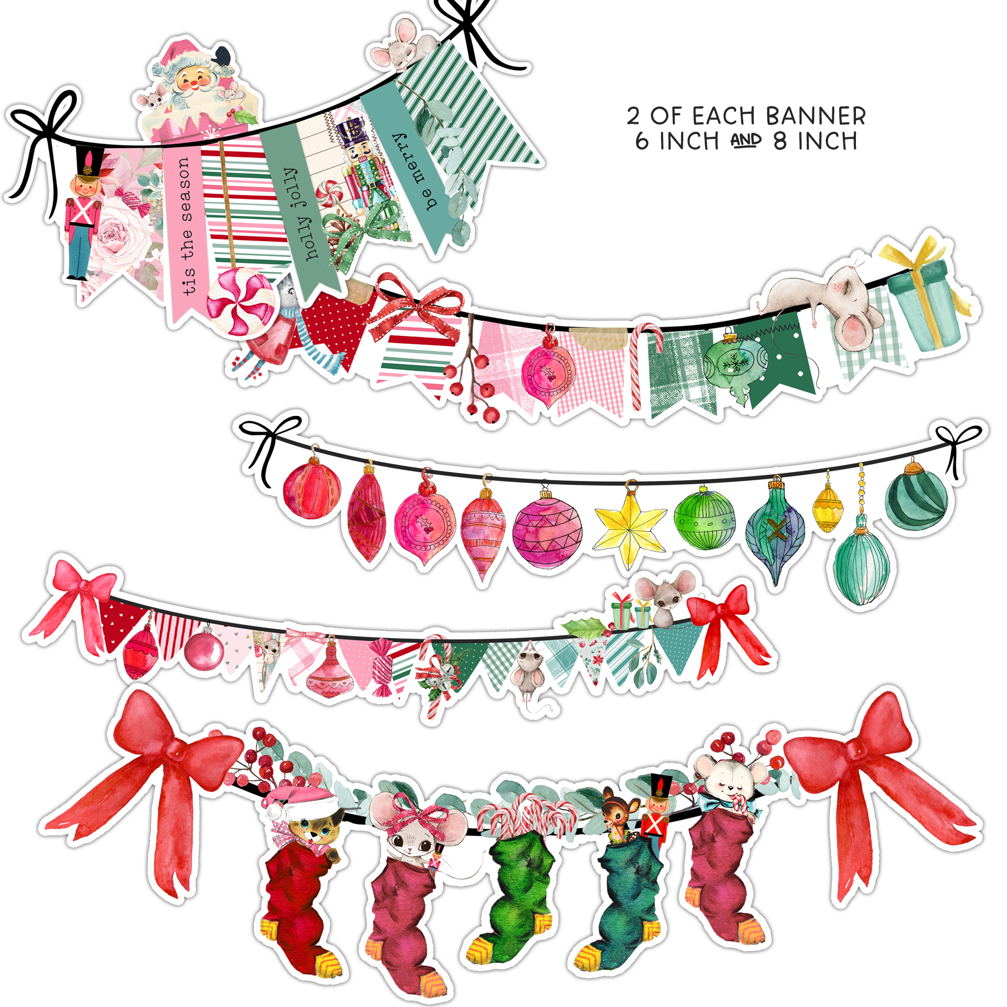 Pretty Little Studio Sugar Plum Die-cuts Fruitcake Banners