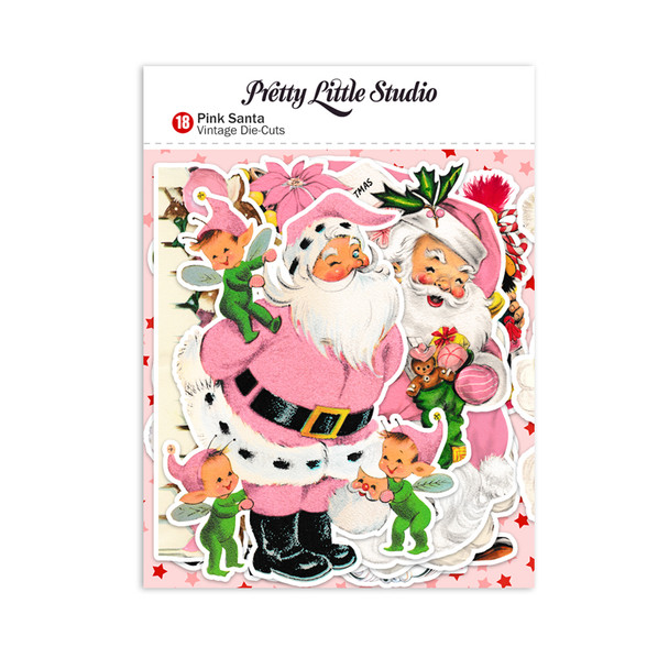 Pretty Little Studio Sugar Plum Die-cuts Pink Santa Mini