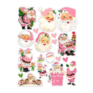 Pretty Little Studio Sugar Plum Die-cuts Pink Santa Mini