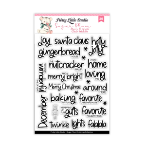 Pretty Little Studio Sugar Plum Stickers Merry & Bright Clear