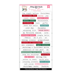 Pretty Little Studio Sugar Plum Stickers Festive Words