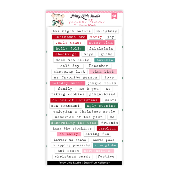 Pretty Little Studio Sugar Plum Stickers Festive Words Pretty Little Studio Sugar Plum Stickers Festive Words