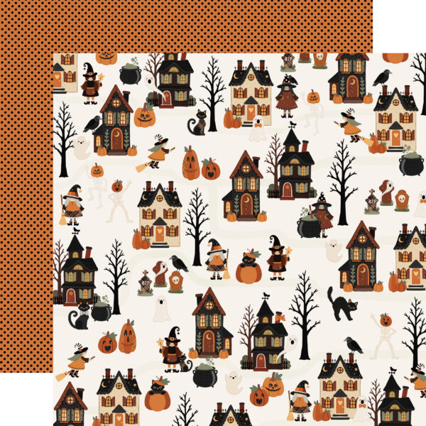 Carta Bella Handmade Halloween 12X12 Haunted Halloween Street Carta Bella Handmade Halloween 12X12 Haunted Halloween Street