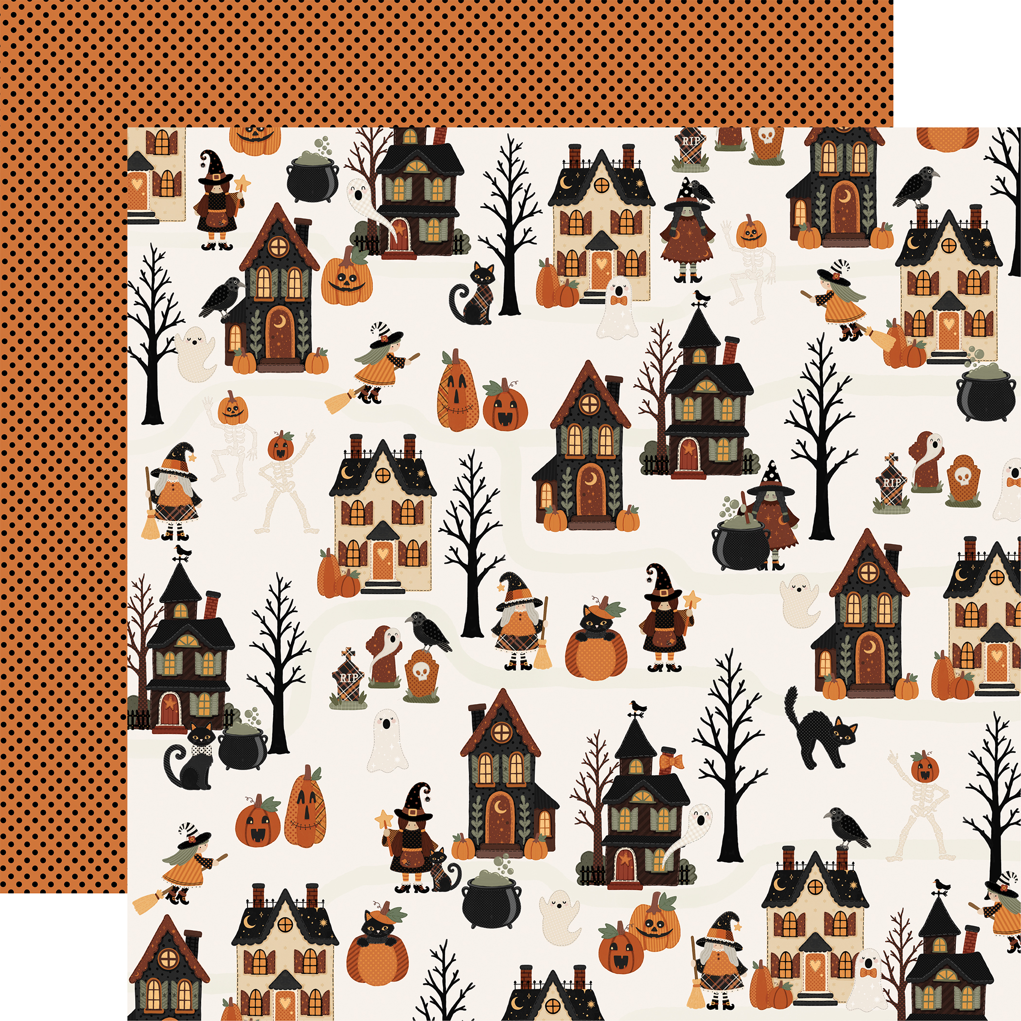 Carta Bella Handmade Halloween 12X12 Haunted Halloween Street