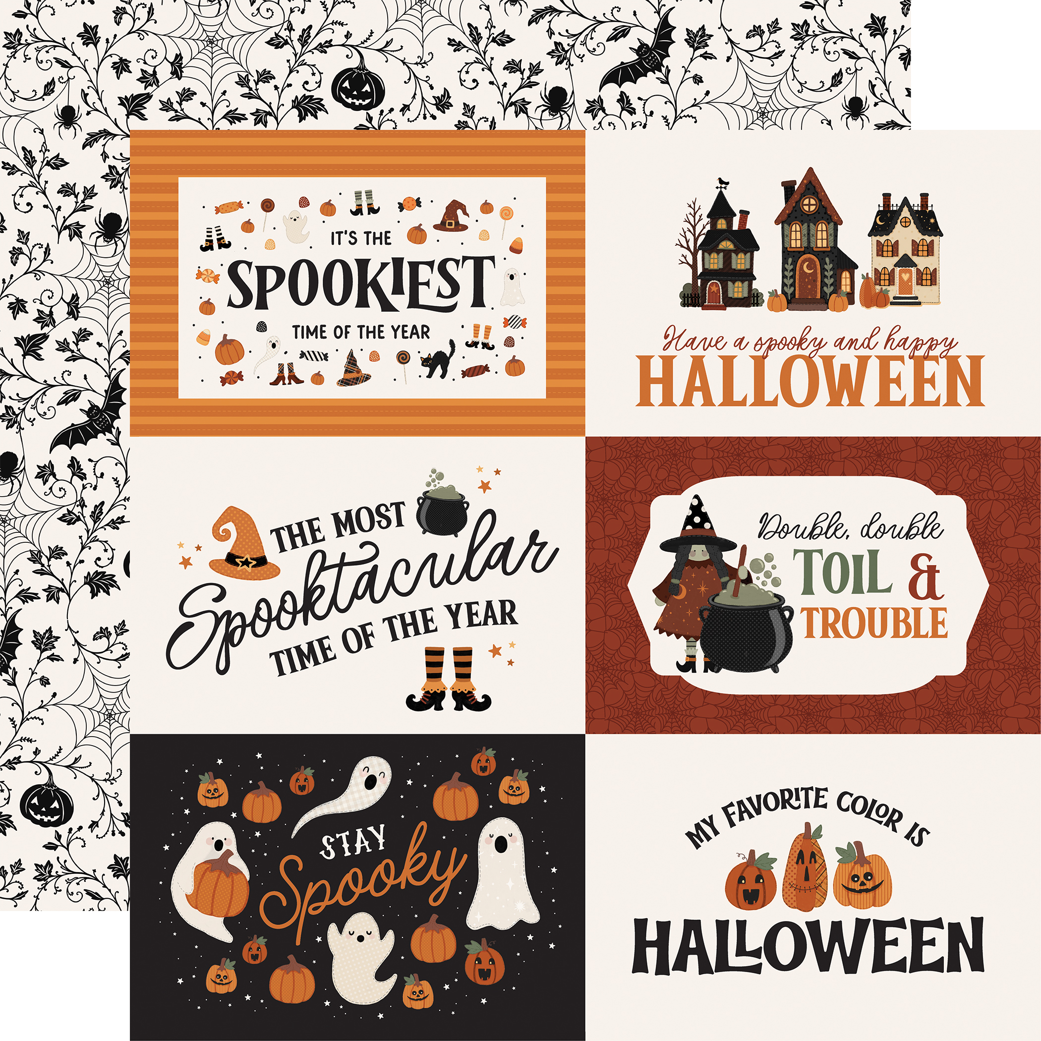 Carta Bella Handmade Halloween 12X12 6X4 Journaling Cards