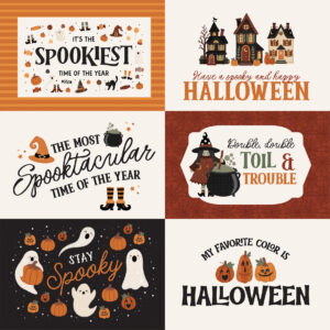 Carta Bella Handmade Halloween 12X12 6X4 Journaling Cards