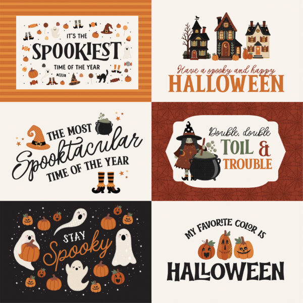 Carta Bella Handmade Halloween 12X12 6X4 Journaling Cards