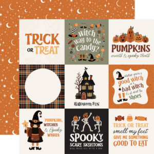Carta Bella Handmade Halloween 12X12 4X4 Journaling Cards