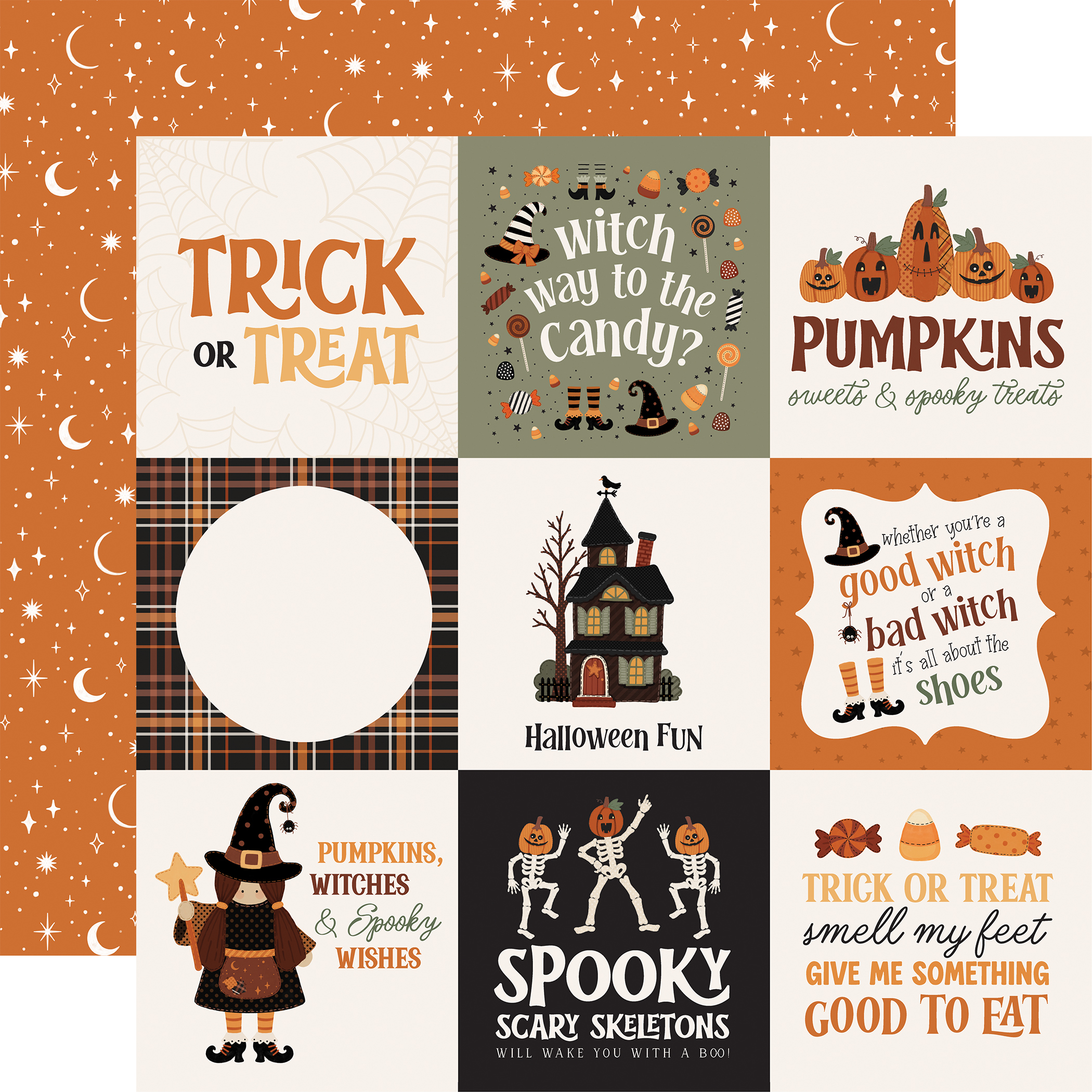 Carta Bella Handmade Halloween 12X12 4X4 Journaling Cards