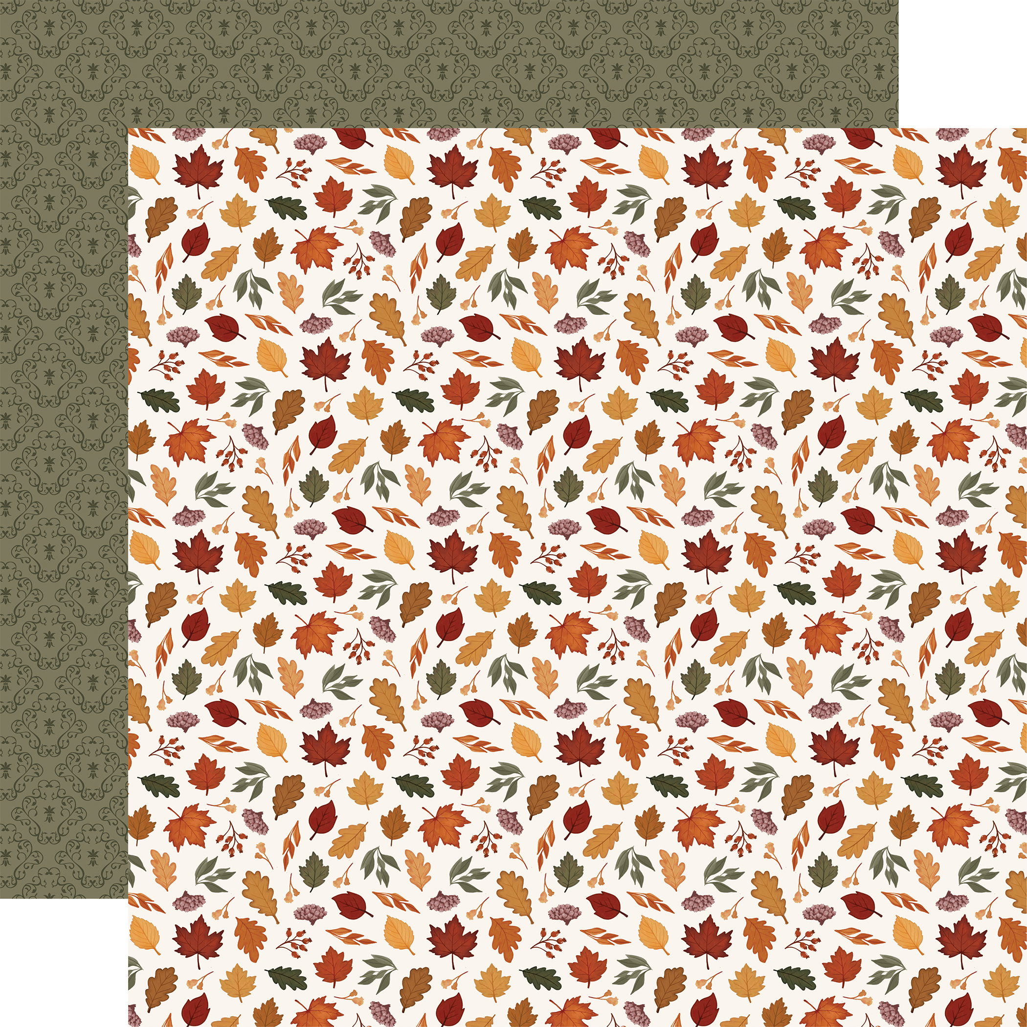 Carta Bella Here Comes Autumn 12X12 Scattered Fall Leaves