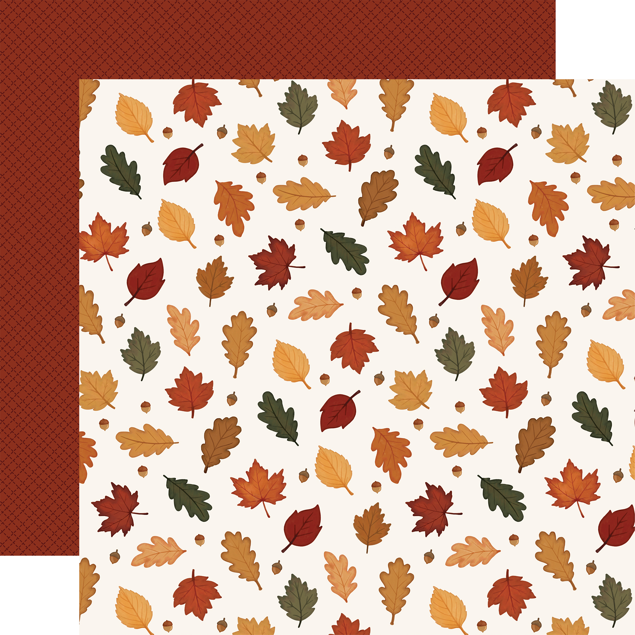 Carta Bella Here Comes Autumn 12X12 Colors of Fall Leaves